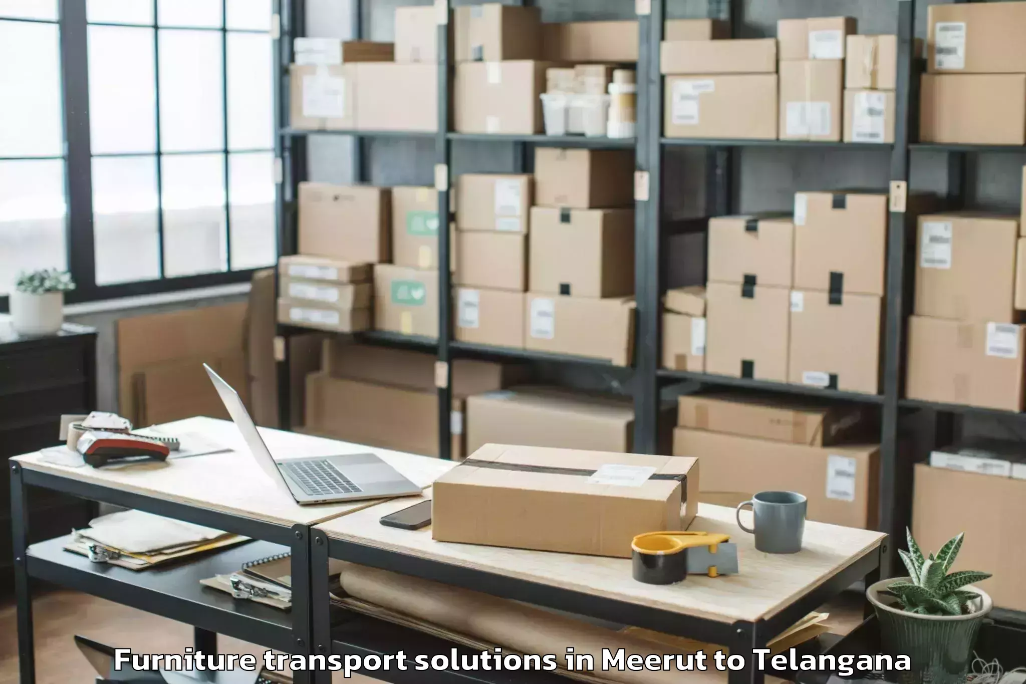 Professional Meerut to Bejjur Furniture Transport Solutions